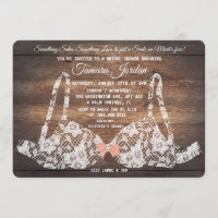 Invitación de ducha de ropa interior de encaje de 