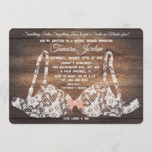 Invitación de ducha de ropa interior de encaje de