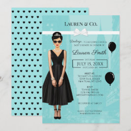 Invitación de ducha de Tiffany's Baby and Co Audre