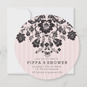 Invitación de ducha floral chic parisino
