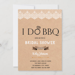 Invitación de ducha Kraft I do Bbq