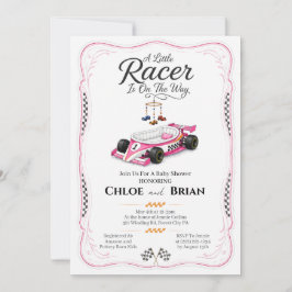 Invitación de ducha Little Racer Bassinet Fórmula 