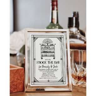 Invitación de ducha mixta para parejas para abaste