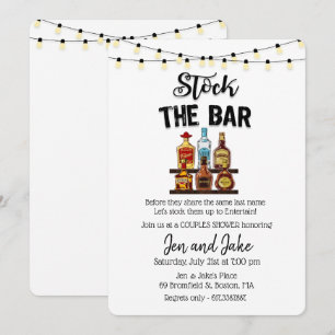 Invitación de ducha mixta para parejas para abaste