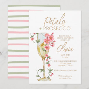 Invitación de ducha nupcial floral Pétalos y Prose