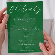 Invitación de ducha "Oh Baby" de Elegante Bosque y