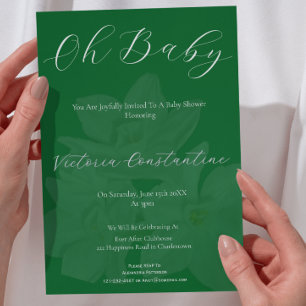Invitación de ducha "Oh Baby" de Elegante Bosque y