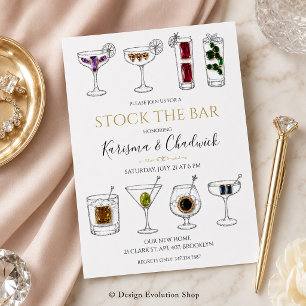 Invitación de ducha para abastecer el bar
