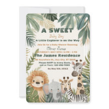 Invitación de ducha para safari de selva tropical 