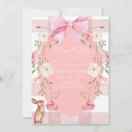 Invitación de ducha para un pequeño bebé acogedor