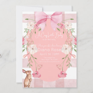 Invitación de ducha para un pequeño bebé acogedor
