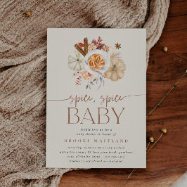 Invitación de ducha "Pumpkin Spice Spice Baby"