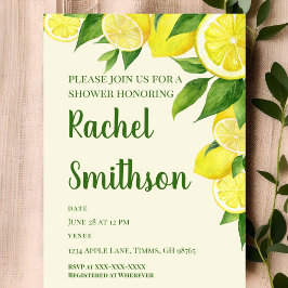 Invitación de ducha temática de limonero