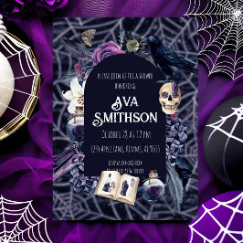 Invitación de ducha vintage gótica