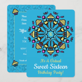 Invitación de dulces 16 pasteles y Fiestas de cara