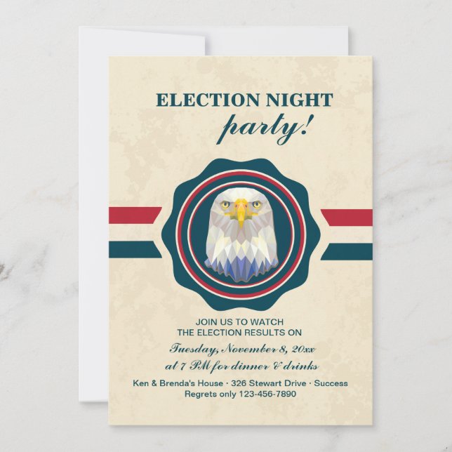 Invitación de Eagle del día de elección (Anverso)