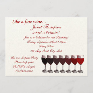 Invitación de edad a perfección/ cumpleaños