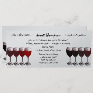 Invitación de edad a perfección/ cumpleaños