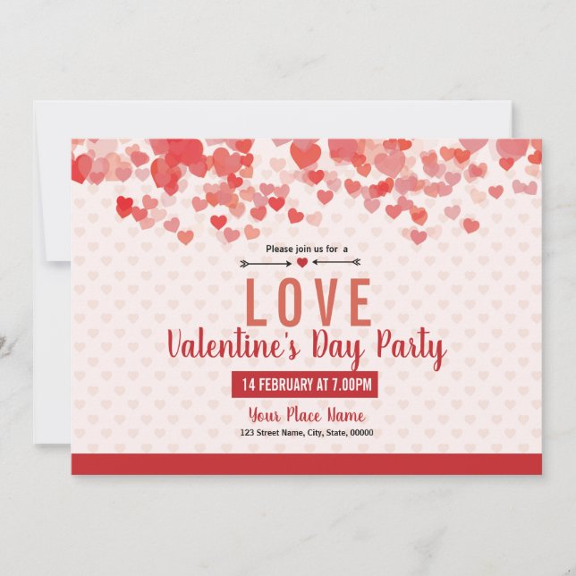 Invitación de El día de San Valentín (Anverso)