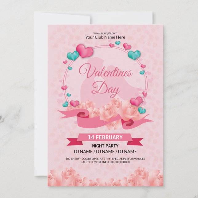 Invitación de El día de San Valentín (Anverso)