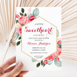 Invitación de el día de San Valentín Baby Shower