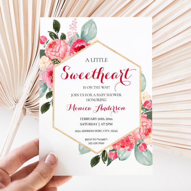 Invitación de el día de San Valentín Baby Shower (Subido por el creador)