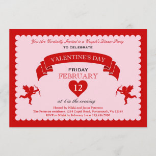 Invitación de El día de San Valentín cupido