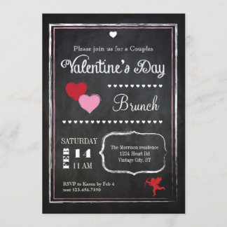 Invitación de El día de San Valentín de tablero de