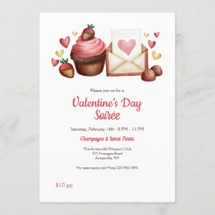 Invitación de el día de San Valentín Soirée