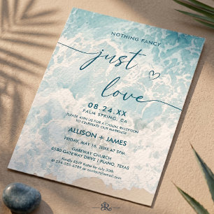 Invitación de Elegancia de Playa Azul de Verano