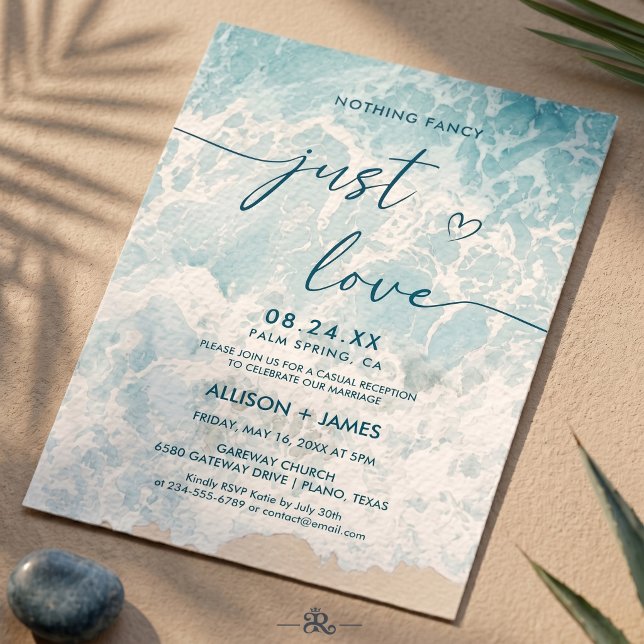 Invitación de Elegancia de Playa Azul de Verano (Subido por el creador)