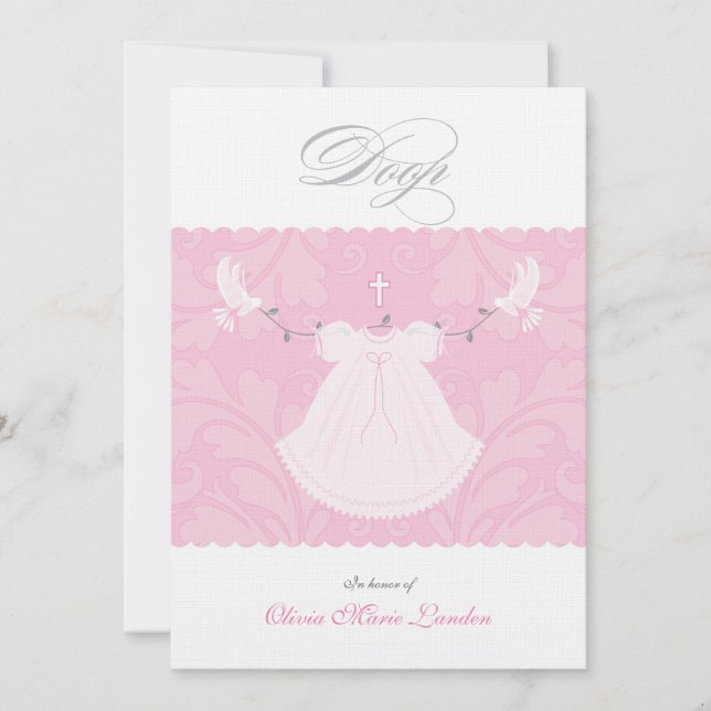 Invitación De elegante Uitnodiging van het Doopsel van het Me (Anverso)