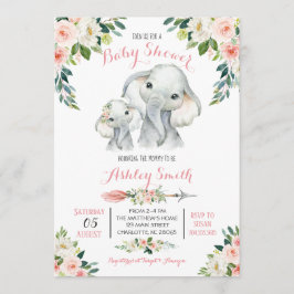 Invitación de Elephant Safari Baby Shower,