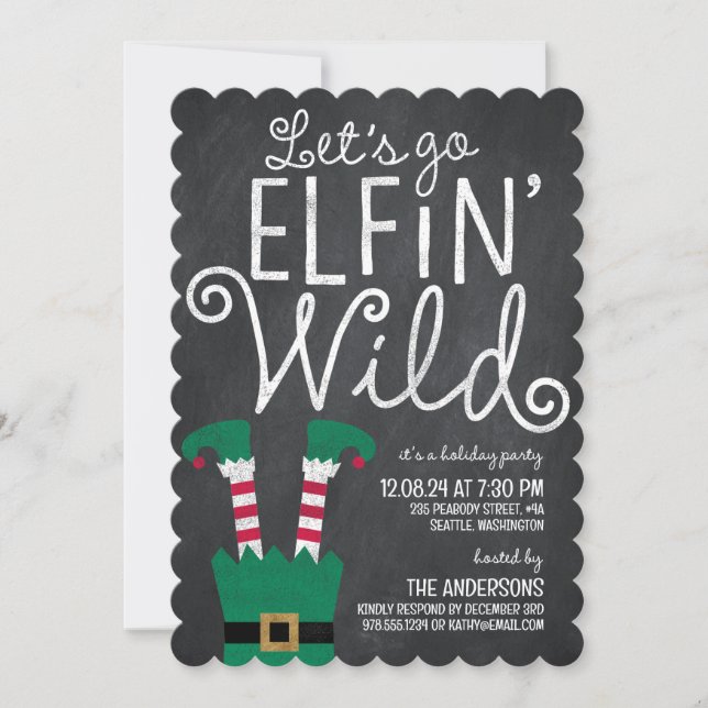 Invitación de Elfin Wild Party (Anverso)