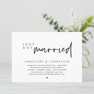 Invitación de Elopamiento de Boda, Acabamos de Cas