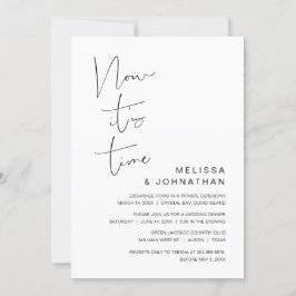 Invitación de Elopamiento de Boda, Ahora es el mom