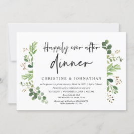 Invitación de Elopamiento de Boda, Cena de Felices