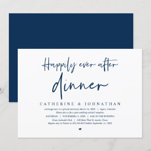 Invitación de Elopamiento de Boda, Cena de Felices