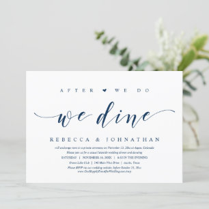 Invitación de Elopamiento de Boda, Después de que 