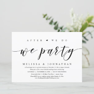Invitación de Elopamiento de Boda, Después de que