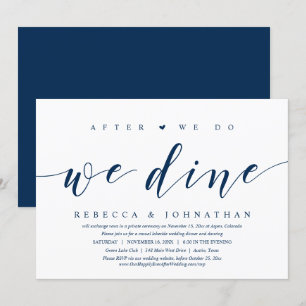 Invitación de Elopamiento de Boda, Después de que 