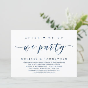 Invitación de Elopamiento de Boda, Después de que 