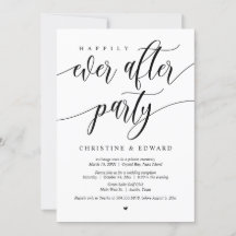 Invitación de Elopamiento de Boda, Fiesta Felices 