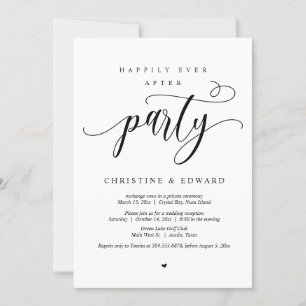 Invitación de Elopamiento de Boda, Fiesta Felices 