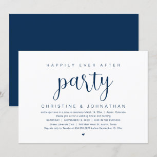 Invitación de Elopamiento de Boda, Fiesta Felices 