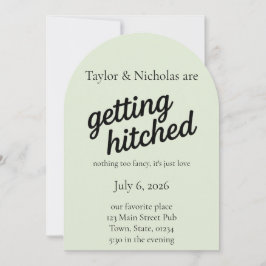 Invitación de Elopamiento de Boda "Getting Hitched