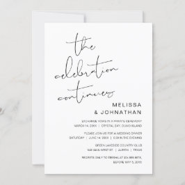 Invitación de Elopamiento de Boda, La Celebración 