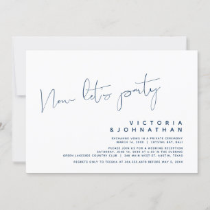 Invitación de Elopamiento de Boda Moderna, Ahora v