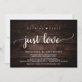 Invitación de Elopamiento de Boda, Nada Elegante S