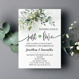 Invitación de Elopamiento Greenery Nothing Fancy J